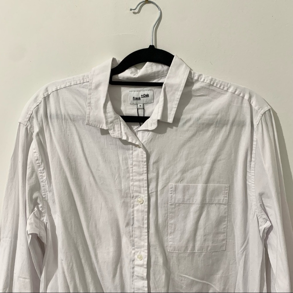 NEW FRANK AND OAK OVERSIZED COTTON POPLIN SHIRT DRESS - Picture 2 of 9